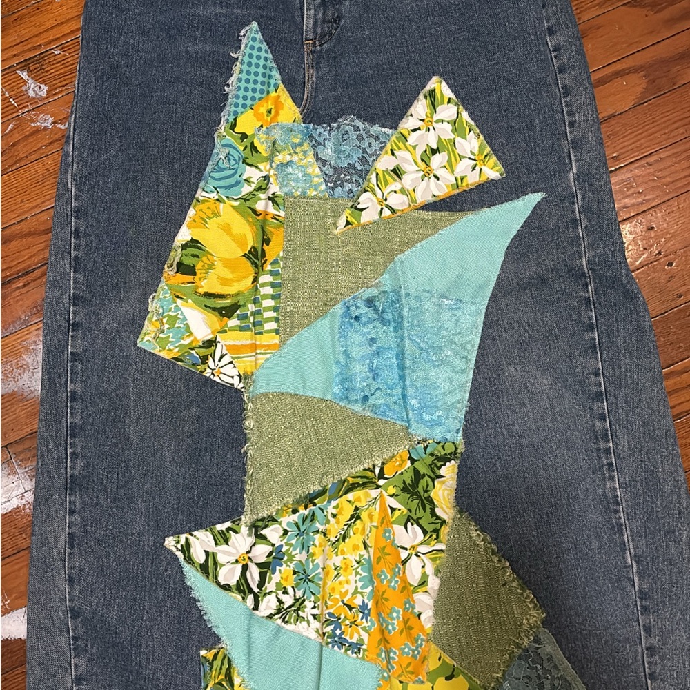 Patchwork Denim Jeans